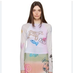 TheOpen Product Women's Pet Drawing Reglan Long Sleeve T-shirt